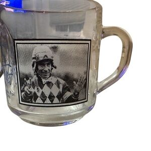 Rare Santa Anita Horse Racing Commemorative Glass Mug Set of 2